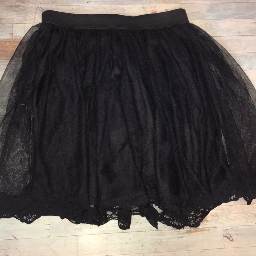 Black tulle skirt